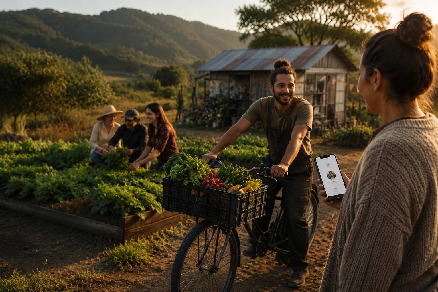 Vecinos colaborando en un proyecto comunitario